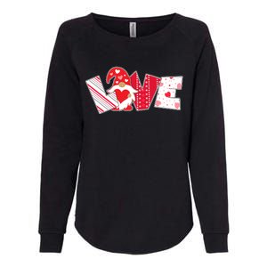 Cute Valentine's Day Love Gnome Womens California Wash Sweatshirt