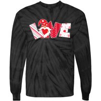 Cute Valentine's Day Love Gnome Tie-Dye Long Sleeve Shirt