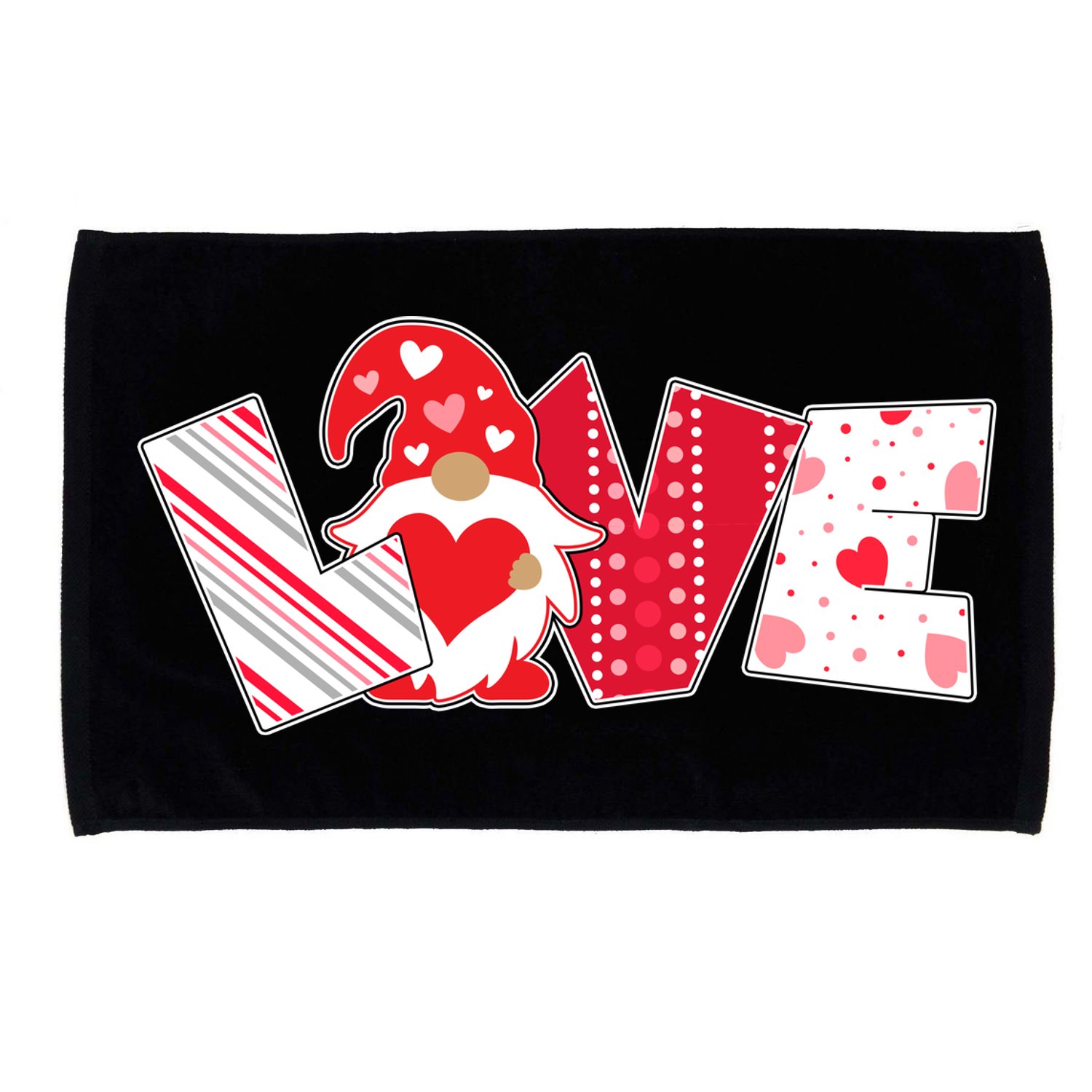 Cute Valentine's Day Love Gnome Microfiber Hand Towel
