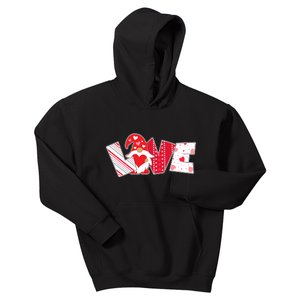 Cute Valentine's Day Love Gnome Kids Hoodie