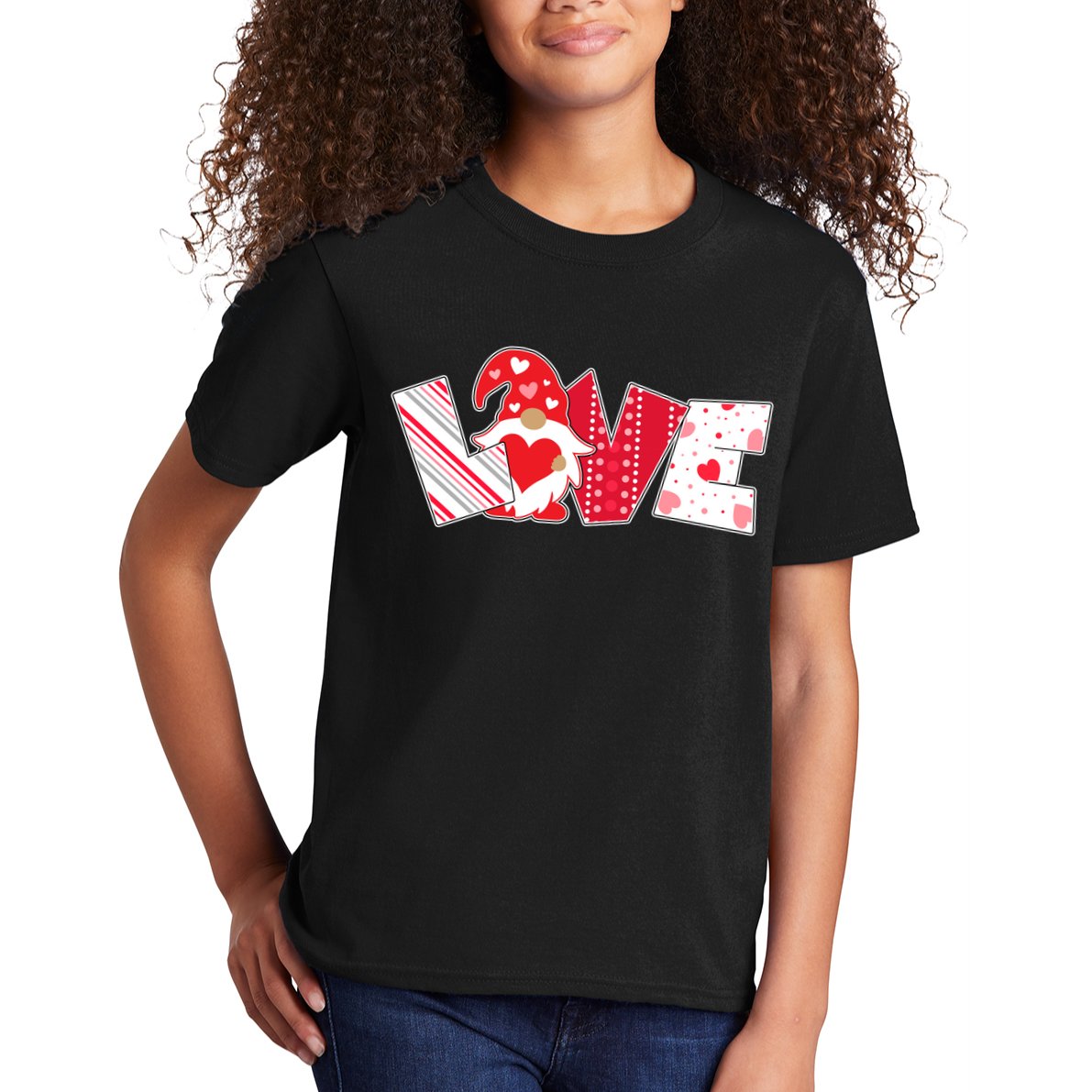 Cute Valentine's Day Love Gnome Kids T-Shirt