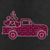 Cute Valentine's Day Plaid Pickup Truck With Hearts 11oz C Handle Ceramic Mug
