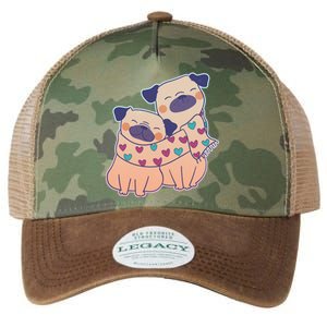 Cute Valentine's Day Puppies Legacy Tie Dye Trucker Hat