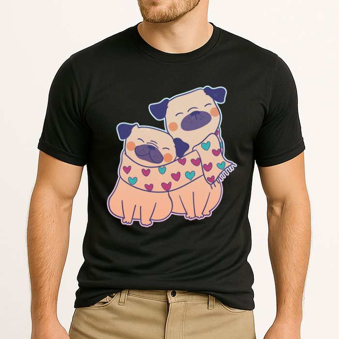 Cute Valentine's Day Puppies Cooling Performance Crew T-Shirt