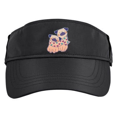 Cute Valentine's Day Puppies Adult Drive Performance Visor
