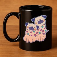 Cute Valentine's Day Puppies 11oz C Handle Ceramic Mug