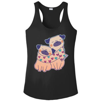 Cute Valentine's Day Puppies Ladies PosiCharge Competitor Racerback Tank