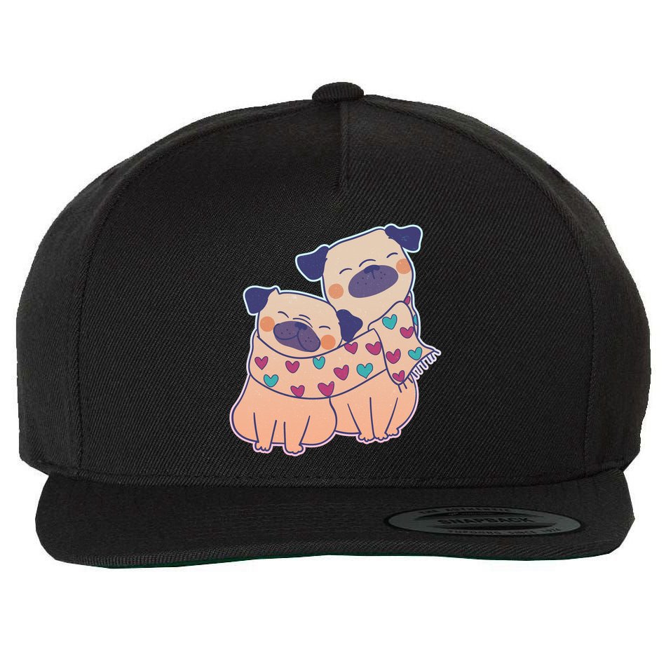 Cute Valentine's Day Puppies Wool Snapback Cap