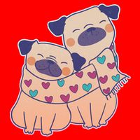 Cute Valentine's Day Puppies Doggie Tank
