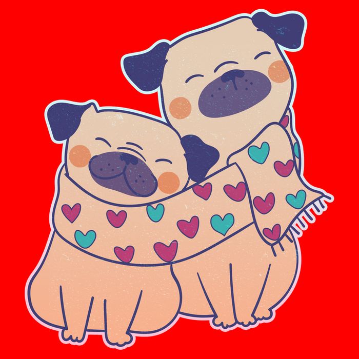 Cute Valentine's Day Puppies Doggie Tank