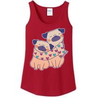 Cute Valentine's Day Puppies Ladies Essential Tank