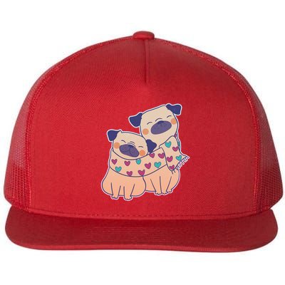 Cute Valentine's Day Puppies Flatbill Hat
