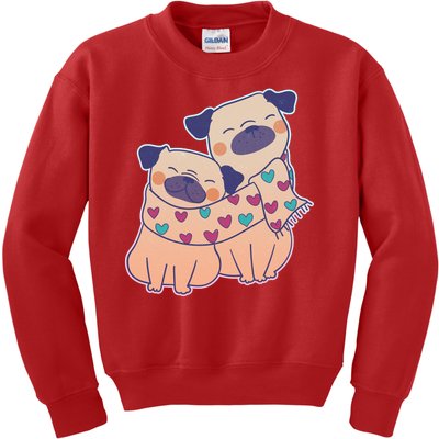 Cute Valentine's Day Puppies Kids Sweatshirt