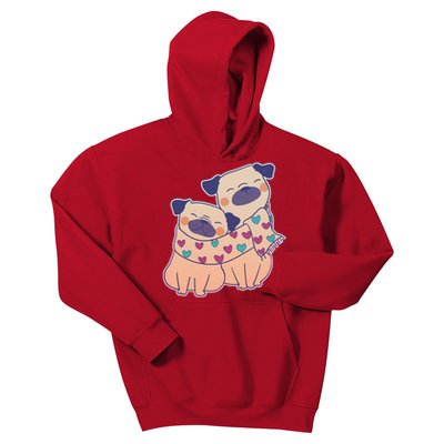 Cute Valentine's Day Puppies Kids Hoodie