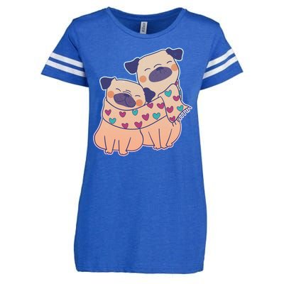 Cute Valentine's Day Puppies Enza Ladies Jersey Football T-Shirt