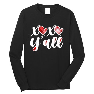 Cute Valentine's Day XOXO Y'all  Long Sleeve Shirt