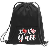 Cute Valentine's Day XOXO Y'all  Sweatshirt Cinch Pack Bag