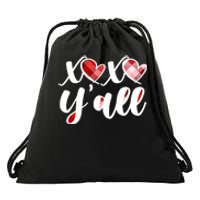 Cute Valentine's Day XOXO Y'all  Drawstring Bag