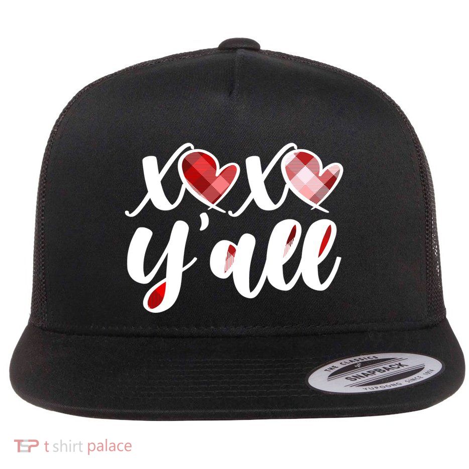 Cute Valentine's Day XOXO Y'all  Flatbill Hat