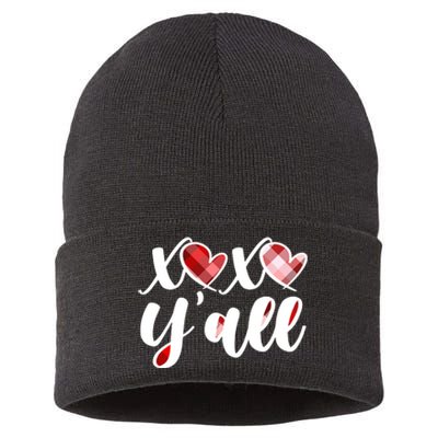 Cute Valentine's Day XOXO Y'all  Sustainable Knit Beanie