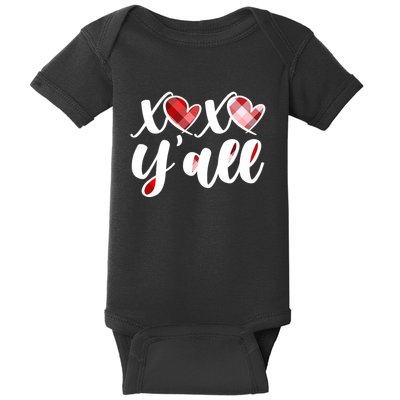 Cute Valentine's Day XOXO Y'all  Baby Bodysuit