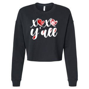 Cute Valentine's Day XOXO Y'all  Cropped Pullover Crew