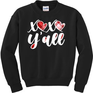 Cute Valentine's Day XOXO Y'all  Kids Sweatshirt