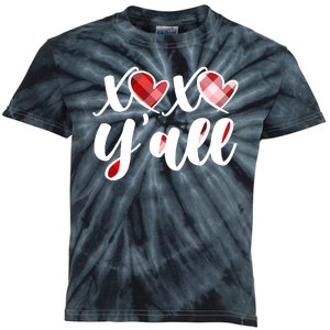 Cute Valentine's Day XOXO Y'all  Kids Tie-Dye T-Shirt