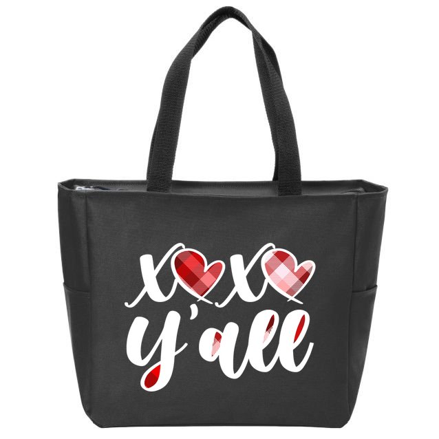 Cute Valentine's Day XOXO Y'all  Zip Tote Bag
