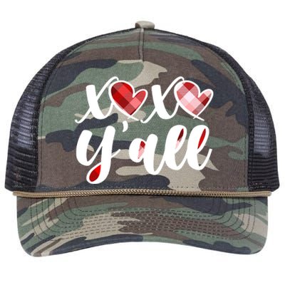 Cute Valentine's Day XOXO Y'all  Retro Rope Trucker Hat Cap