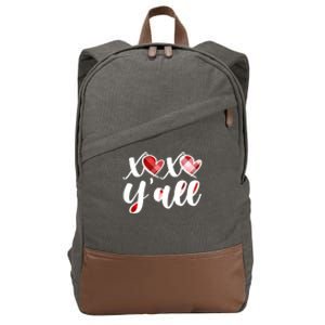 Cute Valentine's Day XOXO Y'all  Cotton Canvas Backpack