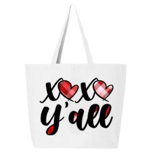 Cute Valentine's Day XOXO Y'all  25L Jumbo Tote