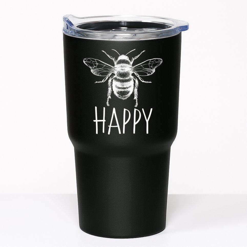 Cute Vintage Bee Happy Tumbler