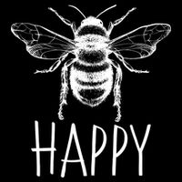 Cute Vintage Bee Happy Womens Tank Top