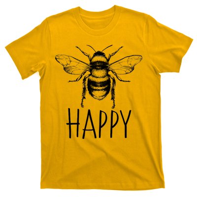 Cute Vintage Bee Happy T-Shirt