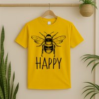 Cute Vintage Bee Happy T-Shirt