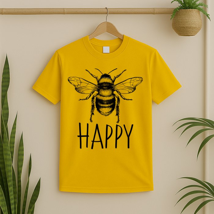 Cute Vintage Bee Happy T-Shirt