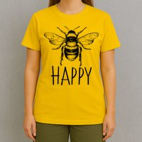 Cute Vintage Bee Happy T-Shirt