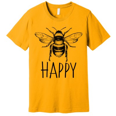 Cute Vintage Bee Happy Premium T-Shirt
