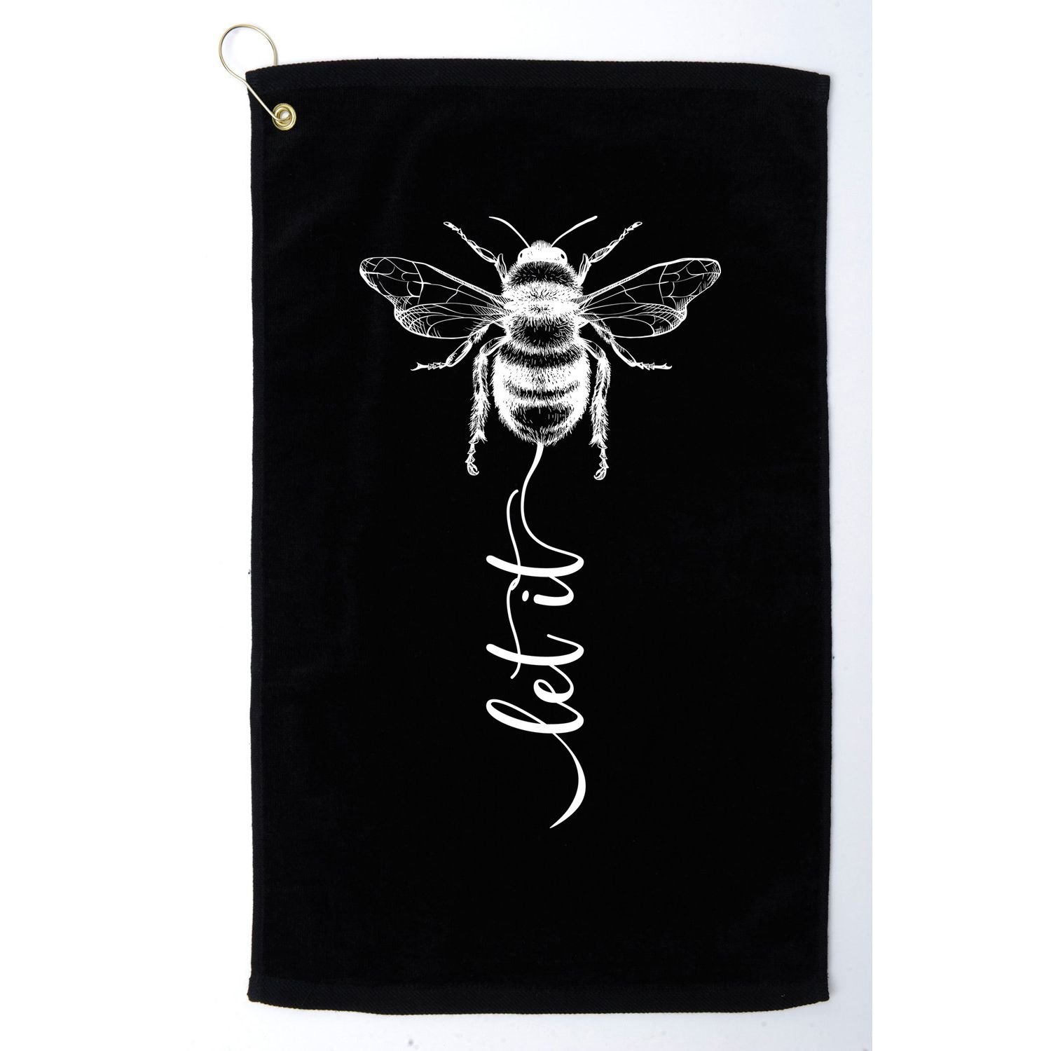 Cute Vintage Let It Bee Golf Towel