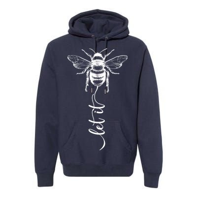 Cute Vintage Let It Bee Premium Hoodie