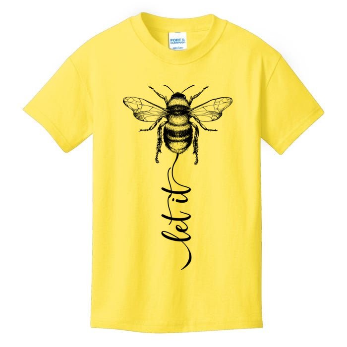 Cute Vintage Let It Bee Kids T-Shirt