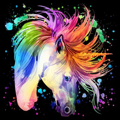 Cute Watercolor Rainbow Unicorn T-Shirt