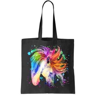 Cute Watercolor Rainbow Unicorn Bag