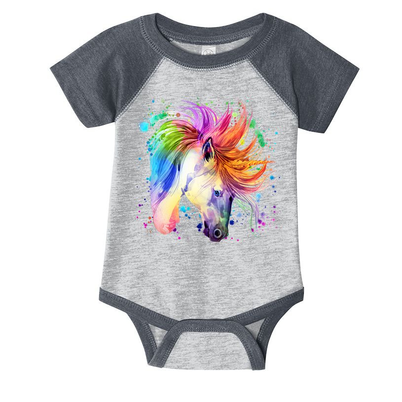 Cute Watercolor Rainbow Unicorn Infant Baby Jersey Bodysuit