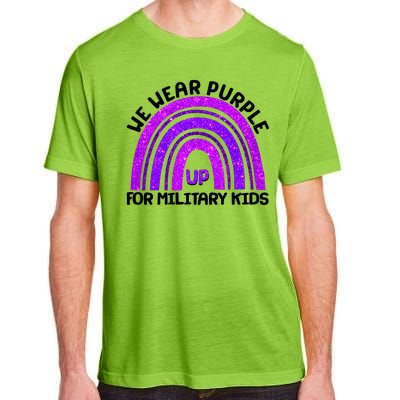 Cute We Wear Purple Up For Military Kids Purple Rainbow Adult ChromaSoft Performance T-Shirt