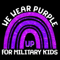 Cute We Wear Purple Up For Military Kids Purple Rainbow Button