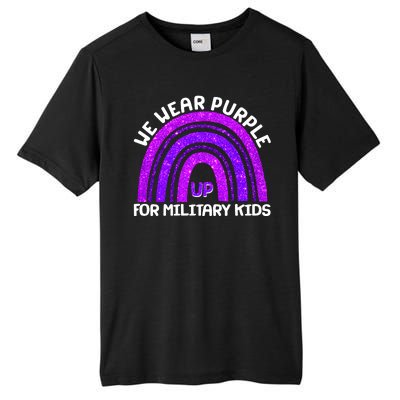 Cute We Wear Purple Up For Military Kids Purple Rainbow Tall Fusion ChromaSoft Performance T-Shirt