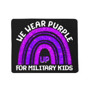 Cute We Wear Purple Up For Military Kids Purple Rainbow Mousepad