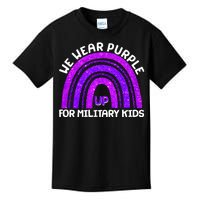 Cute We Wear Purple Up For Military Kids Purple Rainbow Kids T-Shirt